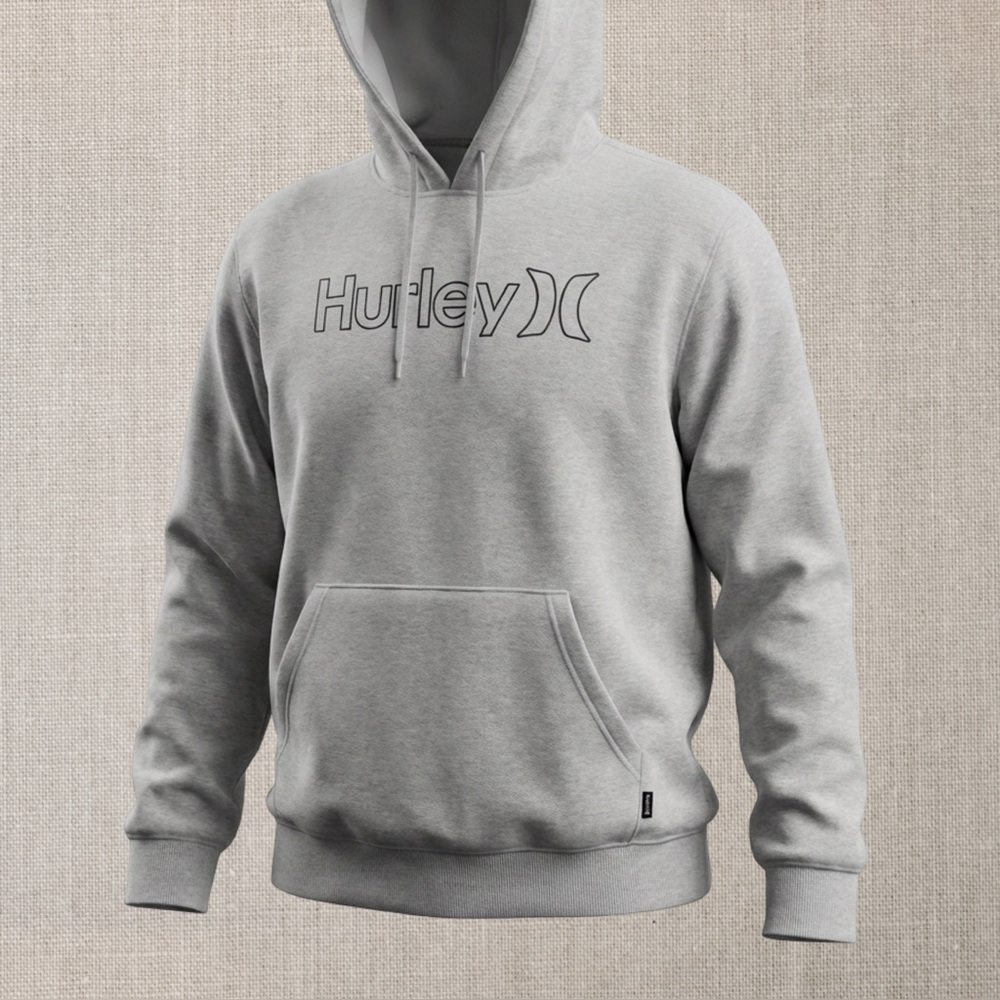 Hurley Men’s Light Grey Pullover Hoodie